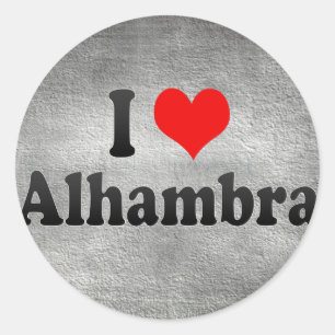 I Love Alhambra, United States Classic Round Sticker