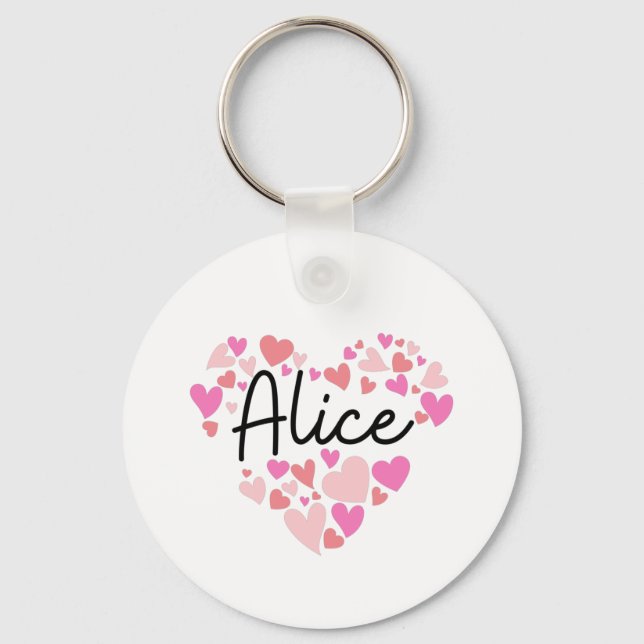 I love Alice Key Ring (Front)