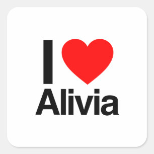 i love alivia square sticker