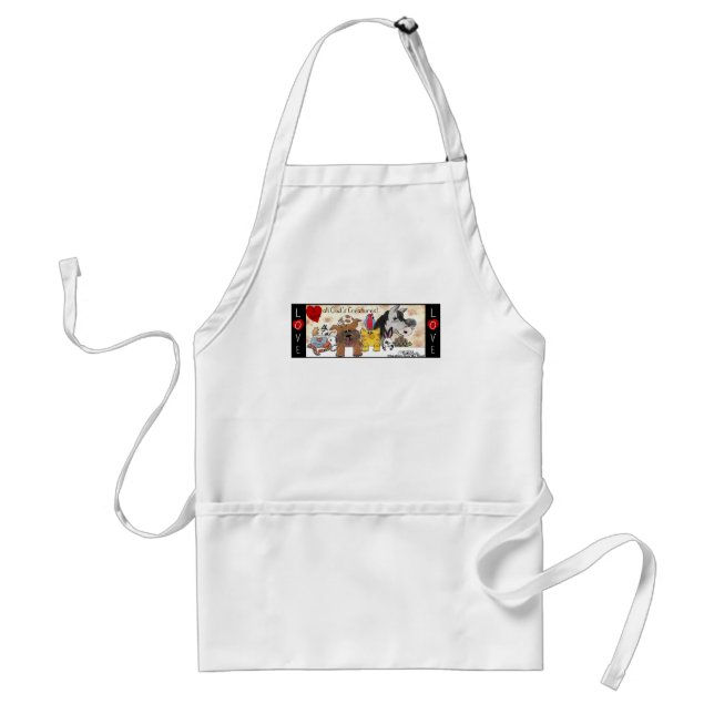 I Love All God's Creatures! Standard Apron (Front)