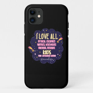 I Love All Mythical Creatures, Vampires, Werewolf Case-Mate iPhone Case