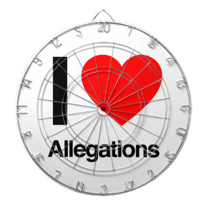 i love allegations dartboard