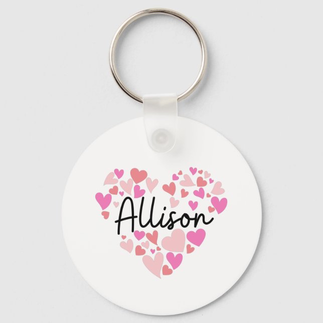 I love Allison Key Ring (Front)