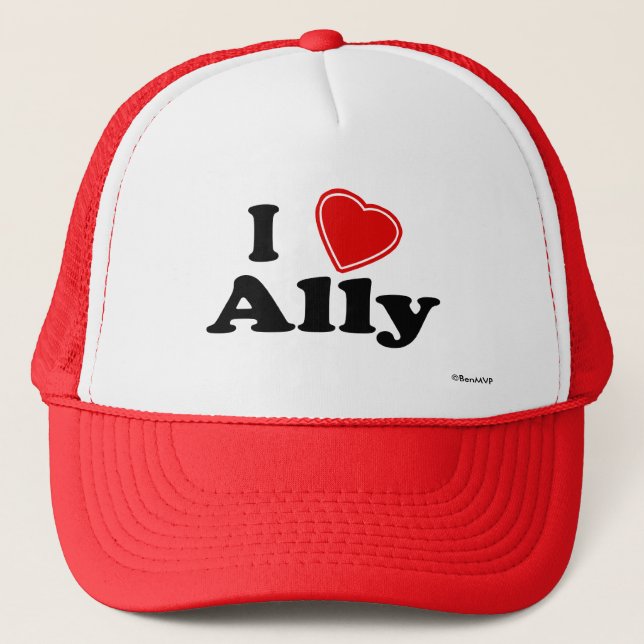 I Love Ally Trucker Hat (Front)