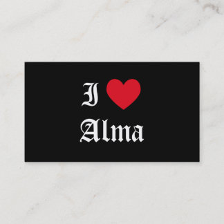 I Love Alma Business Card