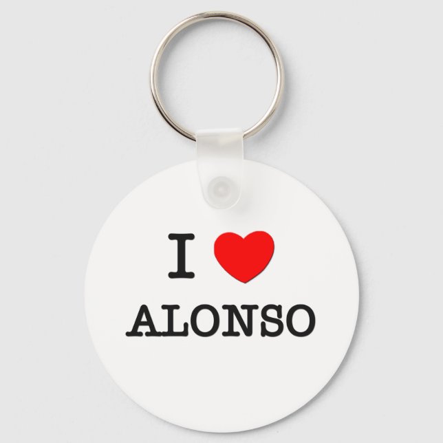 I Love Alonso Key Ring (Front)