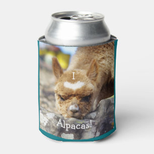 I Love Alpacas Can Cooler