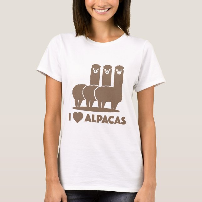 I Love Alpacas T-Shirt (Front)