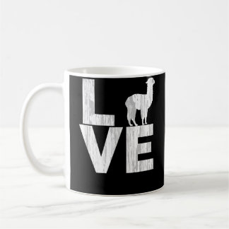 I Love Alpacas Two Tone Distressed Effect Coffee Mug