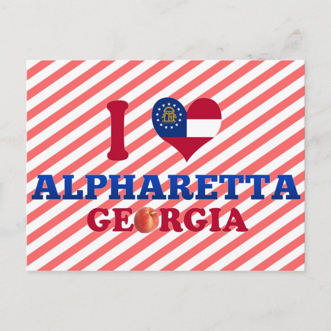 I Love Alpharetta, Georgia Postcard (Front)