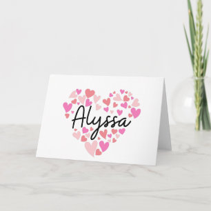 I love Alyssa - hearts for Alyssa Note Card