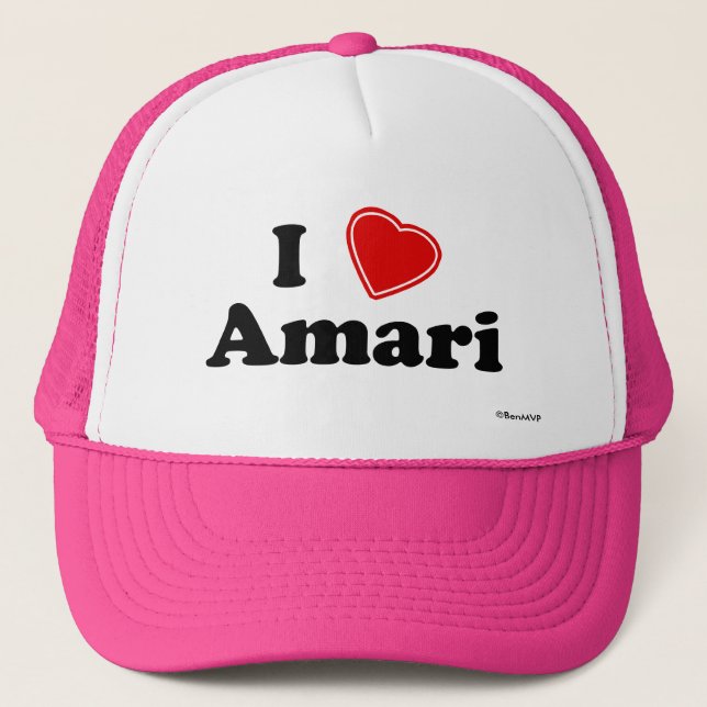 I Love Amari Trucker Hat (Front)