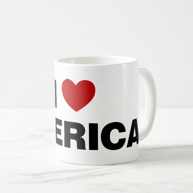 I Love America Coffee Mug (Front Right)