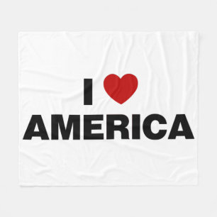 I Love America Fleece Blanket