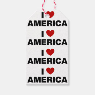 I Love America Gift Tags