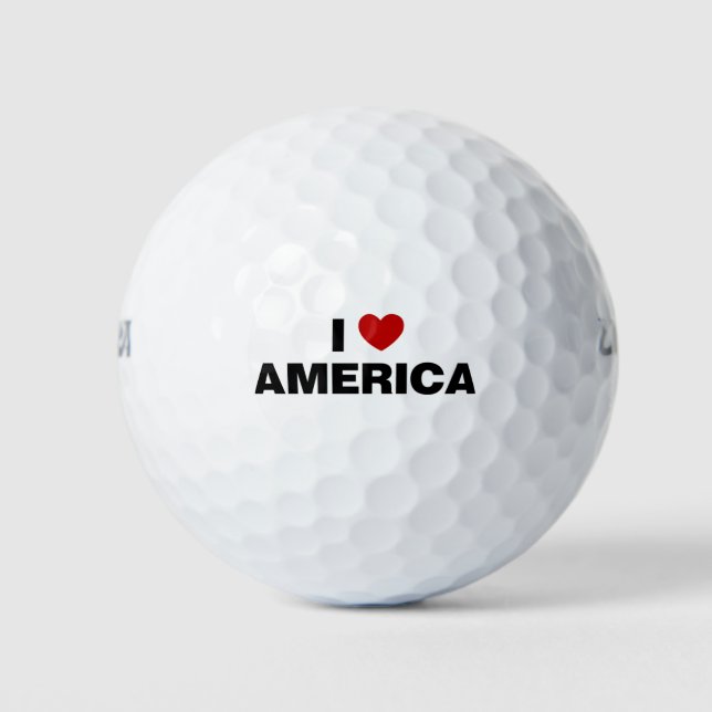 I Love America  Golf Balls (Front)