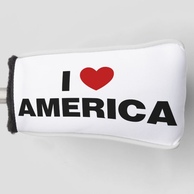 I Love America Golf Head Cover (Front)