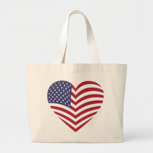 I LOVE AMERICA LARGE TOTE BAG