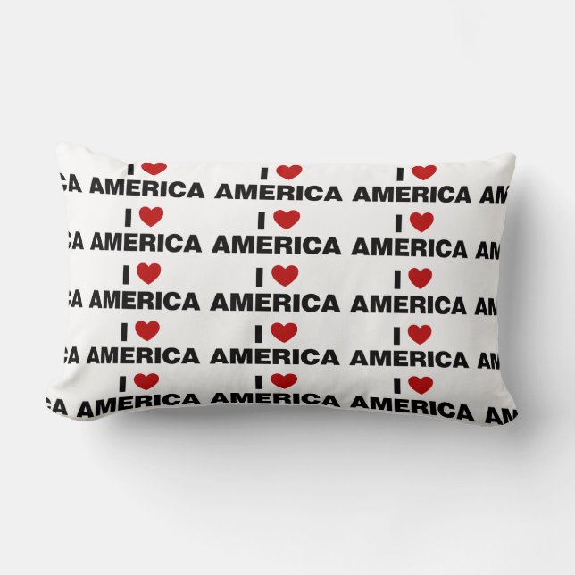 I Love America Lumbar Cushion (Front)