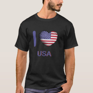 I Love America My Home My Country Heart USA T-Shirt