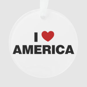 I Love America Ornament