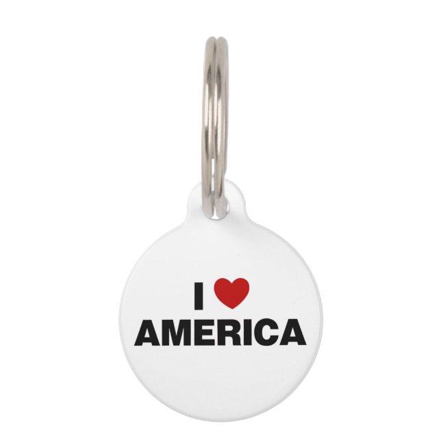 I Love America Pet Tag (Front)
