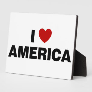 I Love America Plaque