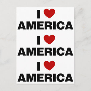 I Love America Postcard