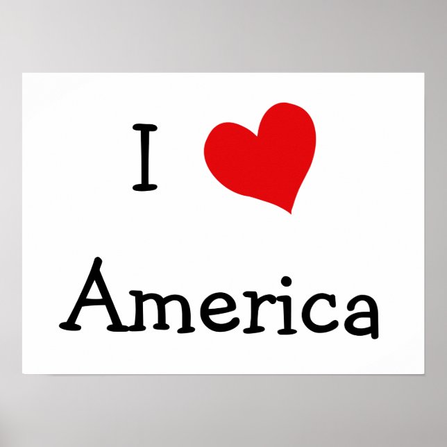 I Love America Poster (Front)