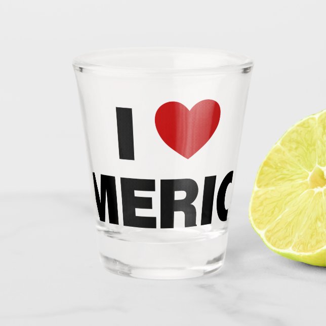 I Love America Shot Glass (Front)