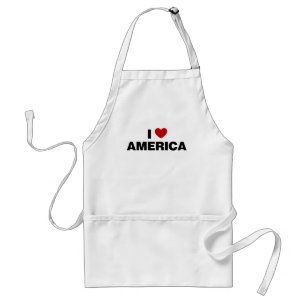 I Love America Standard Apron