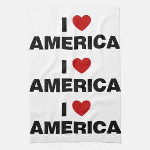 I Love America Tea Towel