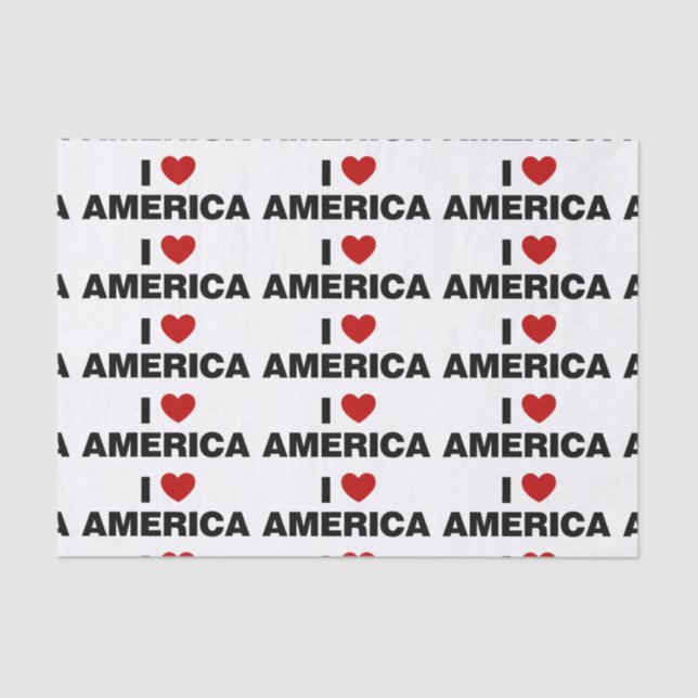 I Love America Tissue Paper (Front)
