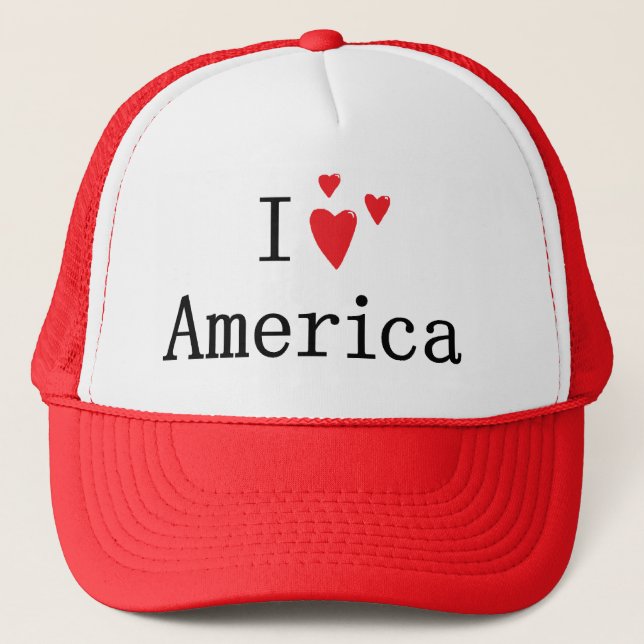 I Love America Trucker Hat (Front)