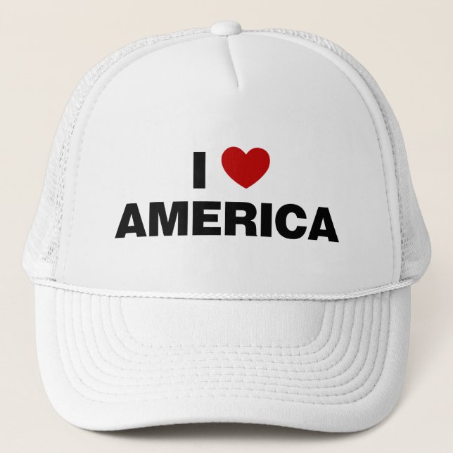 I Love America Trucker Hat (Front)