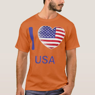I Love America USA Flag My Home My Country 20 T-Shirt