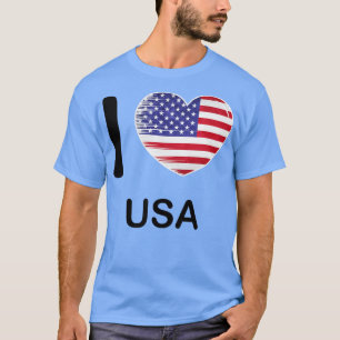 I Love America USA Flag My Home My Country 23 T-Shirt
