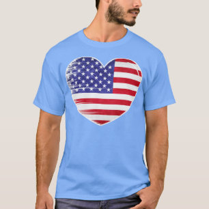 I Love America USA Flag My Home My Country 4 T-Shirt
