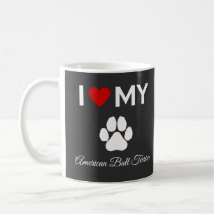 I love American Bull Terrier dog custom text Coffee Mug