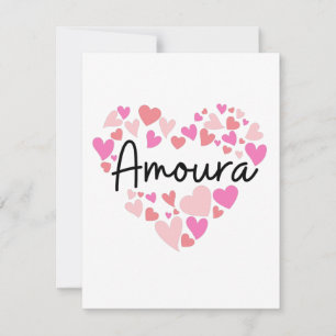 I love Amoura - hearts for Amoura Thank You Card