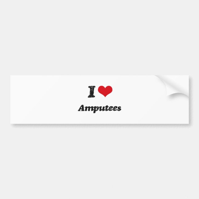 I Love Amputees Bumper Sticker (Front)