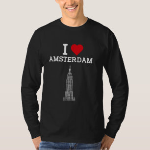 I Love Amsterdam Empire State Prank Gag Joke Funny T-Shirt