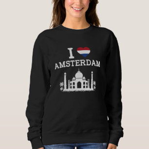 I Love Amsterdam Funny Prank Joke Indian Landmark Sweatshirt