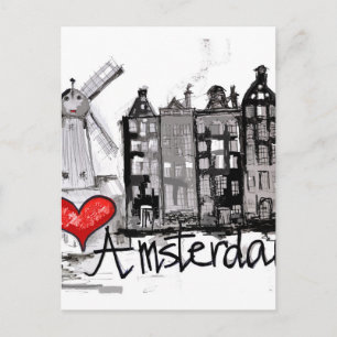 I love Amsterdam Postcard