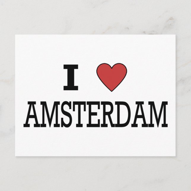 I Love Amsterdam Postcard (Front)