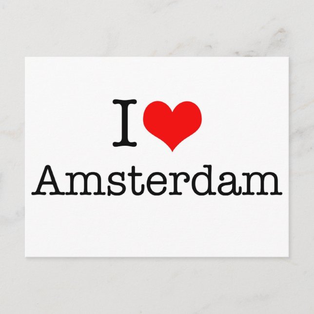 I Love Amsterdam Postcard (Front)