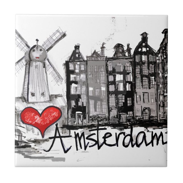 I love Amsterdam Tile (Front)