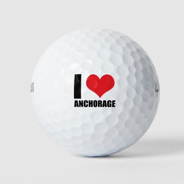 I love Anchorage Golf Balls (Front)