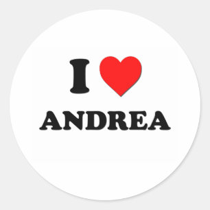 I Love Andrea Classic Round Sticker