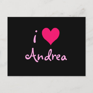 I Love Andrea Postcard